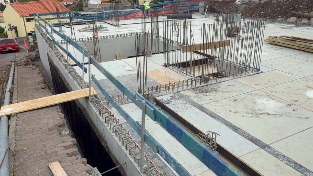 On top of the garage level